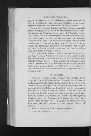 III. Die Ideale.