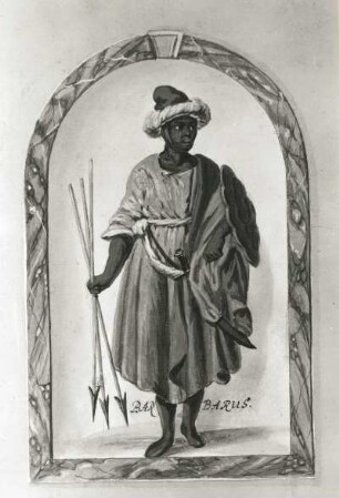 Barbarus (Berber) : Barbarus (Berber). Illustration aus dem Skizzenbuch "Nationes", Deckfarbe ; 18,4 x 12 cm, 1601/1700