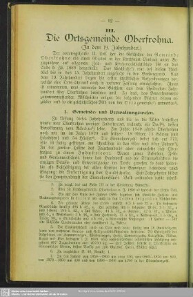 III. Die Ortsgemeinde Oberfrohna