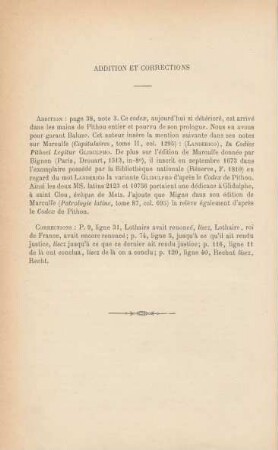 Addition et corrections