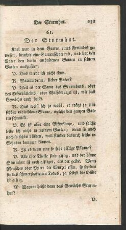 [61. Der Sturmhut. - 65. Himbeeren und Brombeeren.]