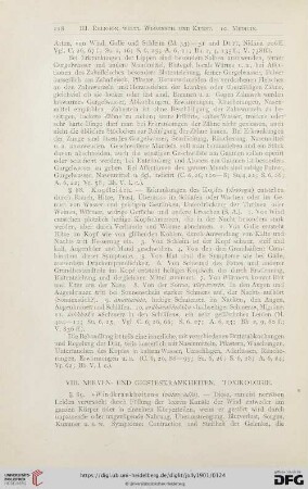 VIII. Nerven- und Geisteskrankheiten, Toxikologie