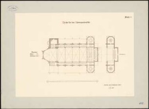 Kaiser-Friedrich-Gedächtnis-Kirche, Berlin-Tiergarten 5. Projekt: Grundriss des Emporengeschosses
