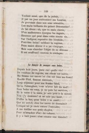 Le dangée de manger sans boire.