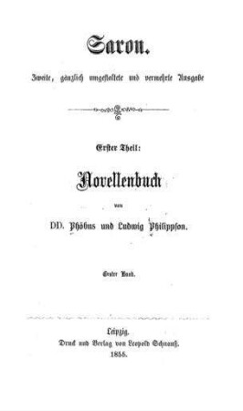 Theil 1*Novellenbuch ;; Bd. 1