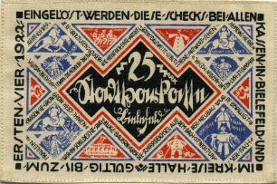 Stoffgeld - 25 Mark