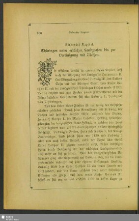 Siebentes Kapitel. Thüringen unter erblichen Landgrafen bis zur Vereinigung mit Meißen