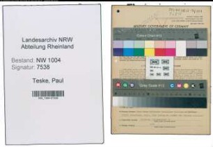 Entnazifizierung Paul Teske , geb. 31.10.1902 (Kassenbote)