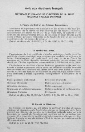 Avis aux étudiants français