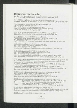 Register der Hochschulen, ...