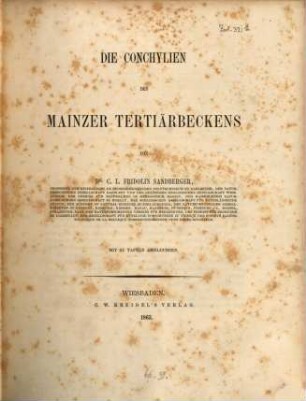 Die Conchylien des Mainzer Tertiärbeckens. Text