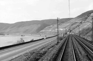 Boppard: Strecke mit großer Rheinschleife bei Boppard
