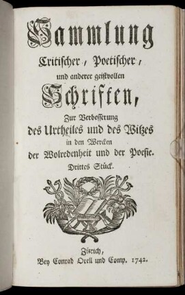 3: Sammlung critischer, poetischer und anderer geistvollen Schriften
