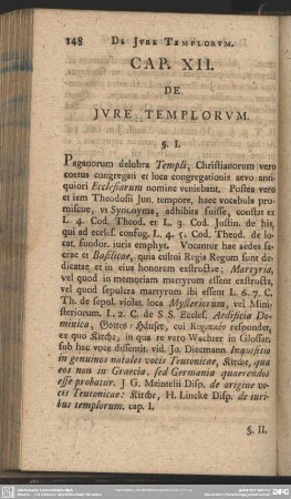 Cap. XII. De Jure Templorum