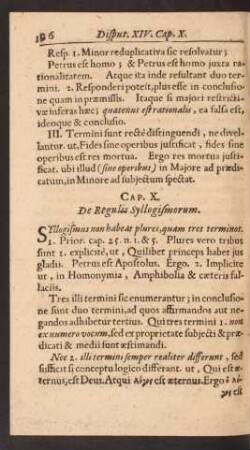 Cap. X. De Regulis Syllogismorum.