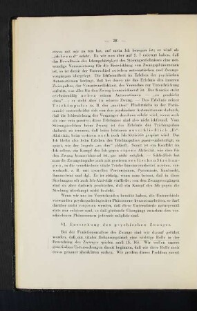 VI. Entstehung des psychischen Zwanges.