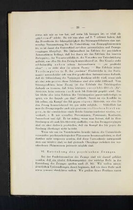 VI. Entstehung des psychischen Zwanges.