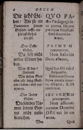 Die zehen Gebot/ Wie sie ein Hausvater seinem Gesinde auffs einfeltigst fürhalten sol