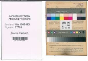 Entnazifizierung Heinrich Storck , geb. 25.09.1904 (Fahrer)