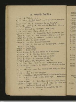 VI. Religiöse Schriften