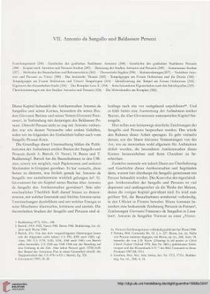 VII. Antonio da Sangallo und Baldassare Peruzzi