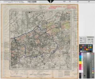 Katasteramt Herne  Kreis Herne, Castrop Rauxel tlw., Katasteramt Wanne-Eickel  Kreis Wanne-Eickel, Meßtischblatt Herne 4409, Farbige Einzeichnung mit Namensliste