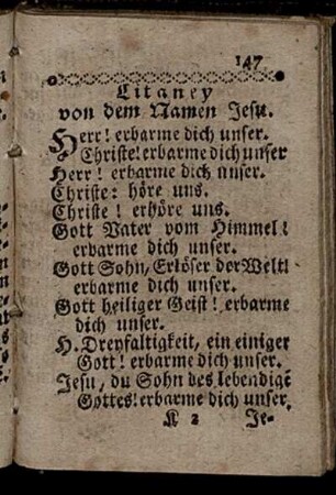 Litaney von dem Namen Jesu.