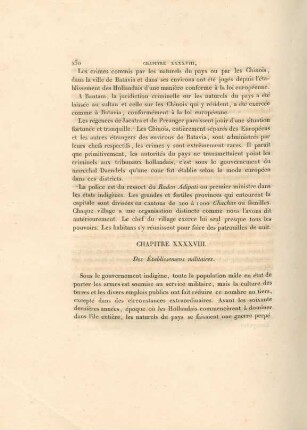 Chapitre XXXXVIII. Des Établissements militaires