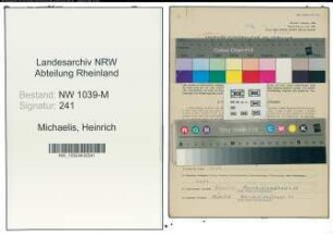 Entnazifizierung Heinrich Michaelis , geb. 29.09.1908 (Tischler)