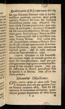 165-176, Articulus II. Solvuntur Objectiones