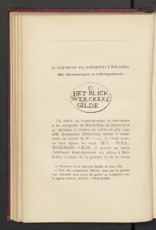 La corporation des ferblantiers à Bois-le-Duc. (Het blikwerkersgilde te 's-Hertogenbosch)