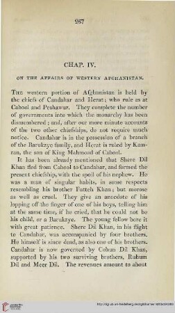 Book II, Chapter IV: On the affairs of Western Afghanistan