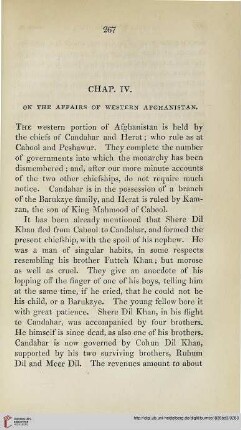 Book II, Chapter IV: On the affairs of Western Afghanistan