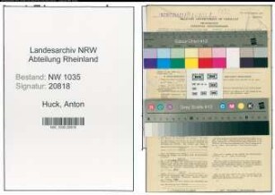 Entnazifizierung Anton Huck , geb. 12.02.1885 (Expedient)