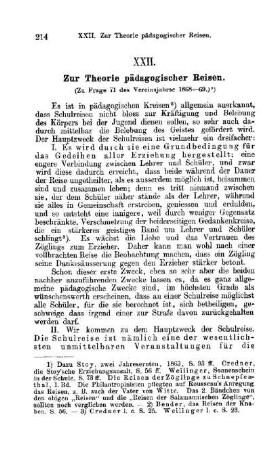 Zur Theorie pädagogischer Reisen : (zu Frage 71 des Vereinsjahres 1868 - 69)