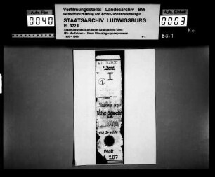 Leitzordner I, Blatt 1-287