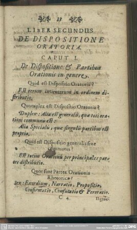 Liber Secundus. De Dispositione