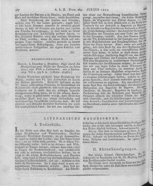 Lüdemann, W.: Züge durch die Hochgebirge und Thäler der Pyrenäen. Im Jahre 1822. Berlin: Duncker & Humblot 1825