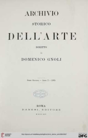 2.Ser. 1: Archivio storico dell'arte