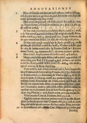 Annotationes Hieronymi Zanchi ... ad consilia diversorum, qui de iure responderunt : cunctis vel iure, vel iudiciis operam dantibus, sive in scholis, sive in foro, utilissimae