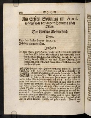 198-205, Am Ersten Sonntag im April, ...