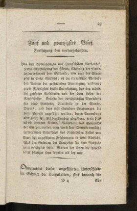 Fünf und zwanzigster Brief. Fortsetzung des vorhergehenden