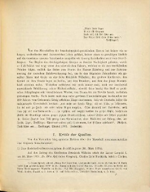 Beiträge zur Geschichte des Kurbrandenburgischen Feldmarschalls Georg Reichsfreiherrn von Derfflinger