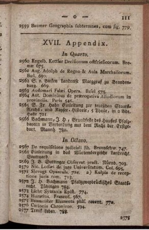 XVII. Appendix.