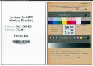 Entnazifizierung Ilse Fischer, geb. 14.11.1922 (Studienreferendarin)