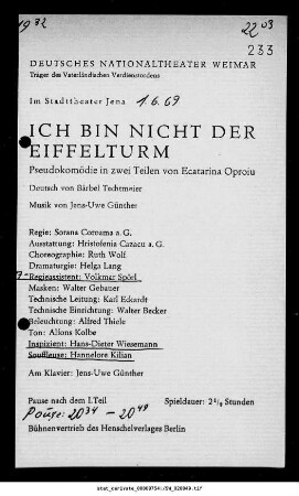 Ich bin nicht der Eiffelturm