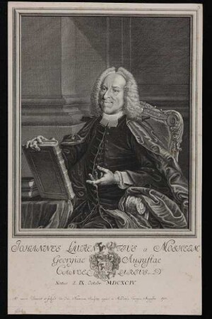Bildnis des Johannes Laurentius a Mosheim