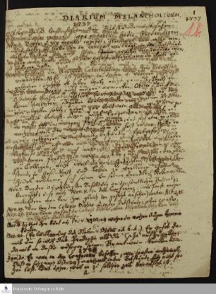 Tagebuch von Nikolaus Dal.