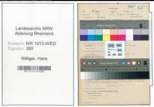 Entnazifizierung Hans Williger , geb. 01.01.1895 (Lehrer)