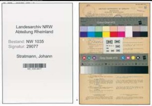 Entnazifizierung Johann Stratmann , geb. 19.07.1909 (Steiger)